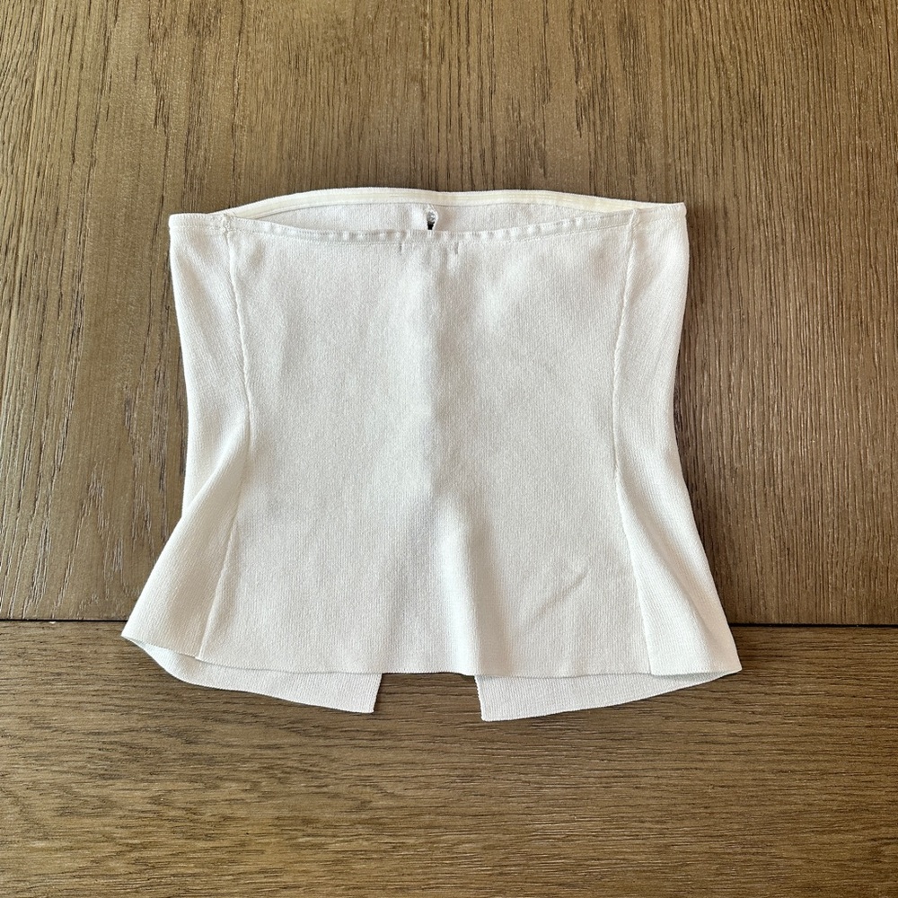 Wild Fable Knit Tube Top with Faux Pearls Size Small White - Picture 7 of 10